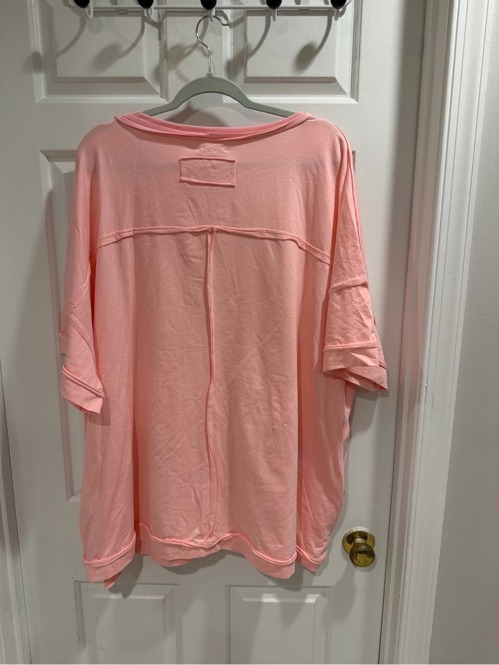 NWT Blue Velvet Pink Short-Sleeve Top w Wave Motif Sz XL - Picture 6 of 6